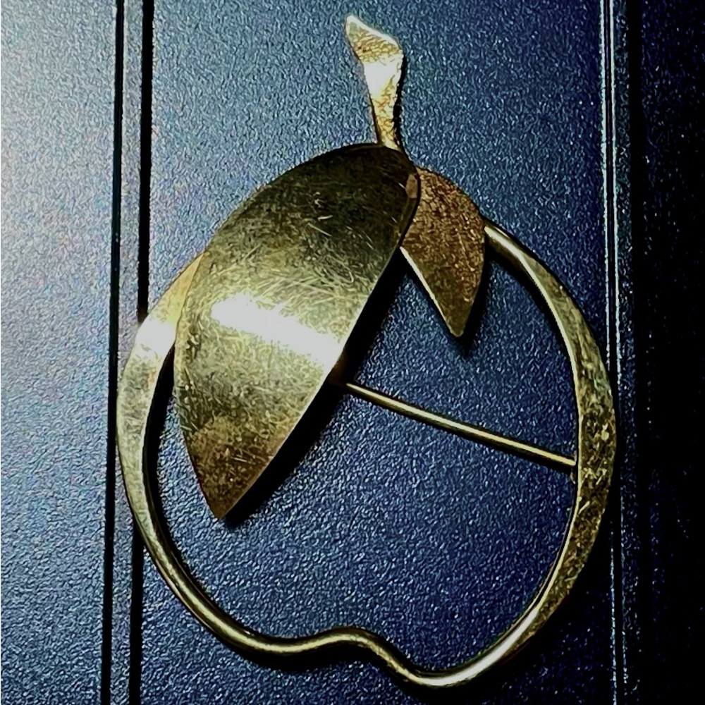 VERY RARE Vintage Paul Voltaire Designed MCM 14K GOLD Brooch